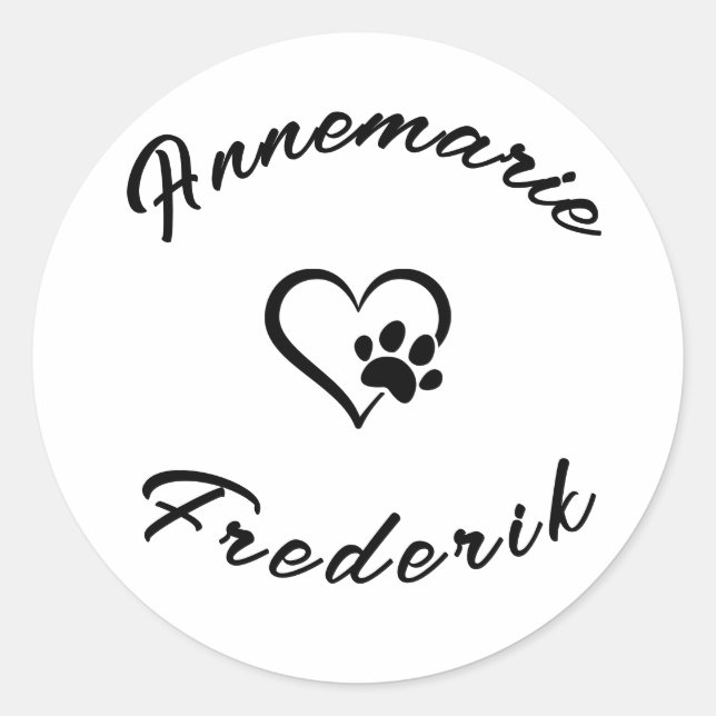 Hund Animal Lover Runder Aufkleber (Vorderseite)