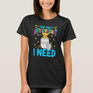 Hund Antidepressiv Niedlich Chihuahua Welpe Männer T-Shirt