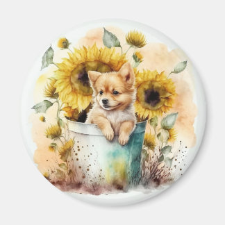 Hund Aquarell Magnet