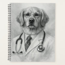 Hund-Arzt Graustufen Veterinärplaner