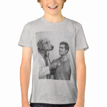 Hund Arzt Untersuchung Kinder Tri-Blend T-Shirt