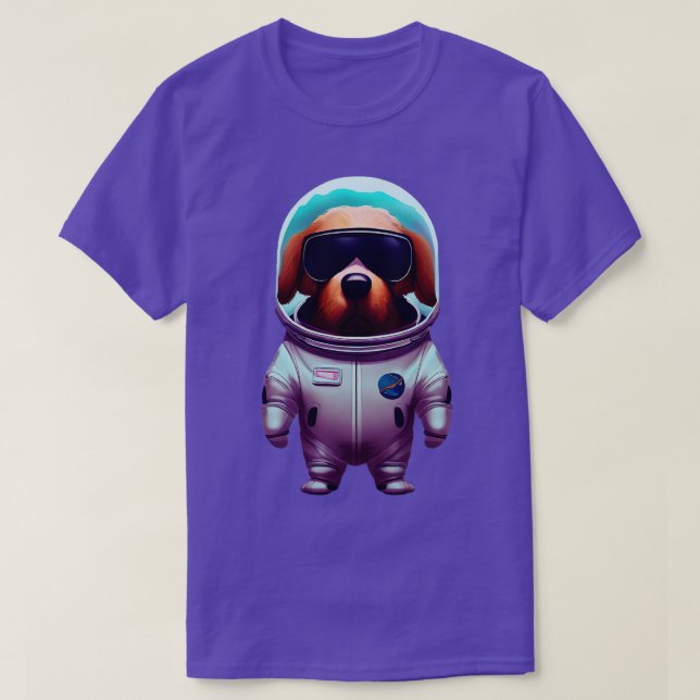 Hund Astronaut T-Shirt (Design vorne)