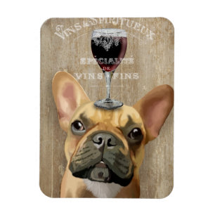 Hund Au Vin, Französischer Bulldog Magnet
