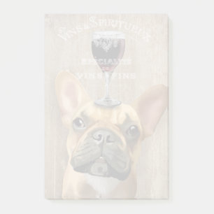 Hund Au Vin, Französischer Bulldog Post-it Klebezettel