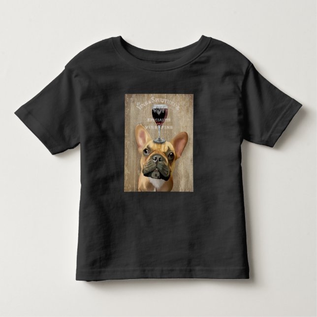 Hund Au Vin, Französischer Bulldogge Kleinkind T-shirt (Vorderseite)