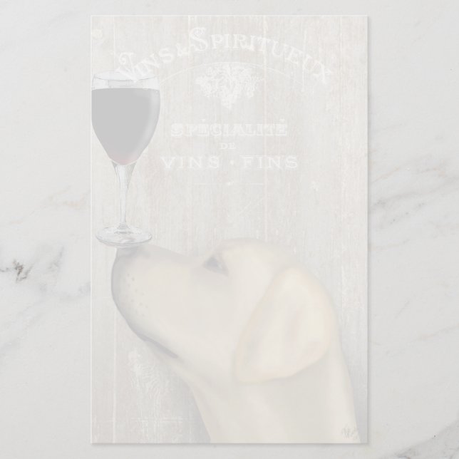 Hund Au Vin Yellow Labrador Briefpapier (Vorderseite)