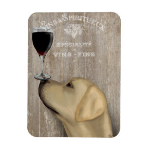 Hund Au Vin Yellow Labrador Magnet