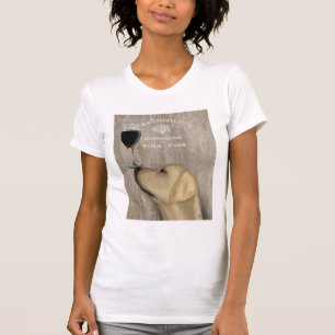 Hund Au Vin Yellow Labrador T-Shirt