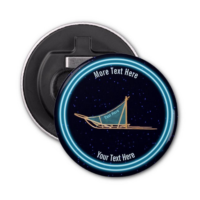 Hund auf den Sternen geschlafen Flaschenöffner (Vorderseite)