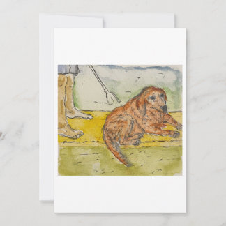 Hund auf einem Paddleboard Grußkarte Einladung