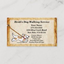 Hund auf Leash Dog Walking Service Business Card