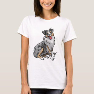 Hund - Australian Shepherd - Blue Merle T-Shirt