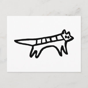 Hund, australischer zeichn (Aborigine) Postkarte