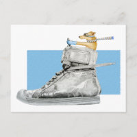 Hund Autofahren eines Schuhs 2 Postkarte