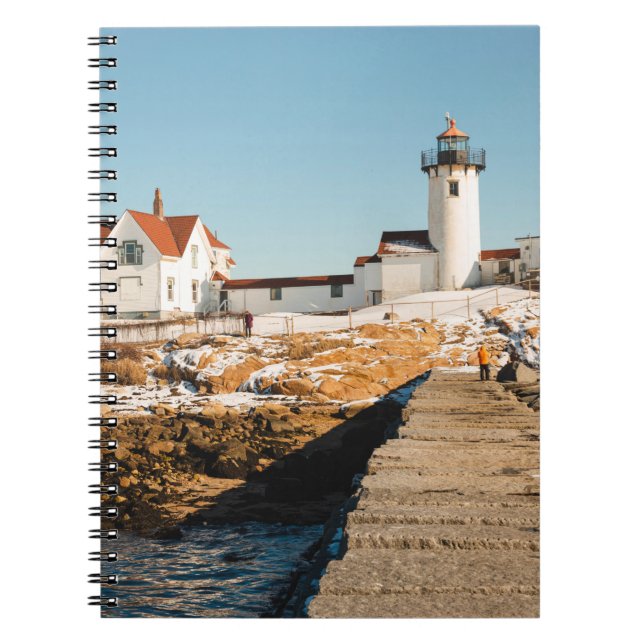 Hund Bar Lighthouse entlang der Küste des Ozeans Notizblock (Vorderseite)