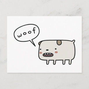 Hund Barking Postkarte