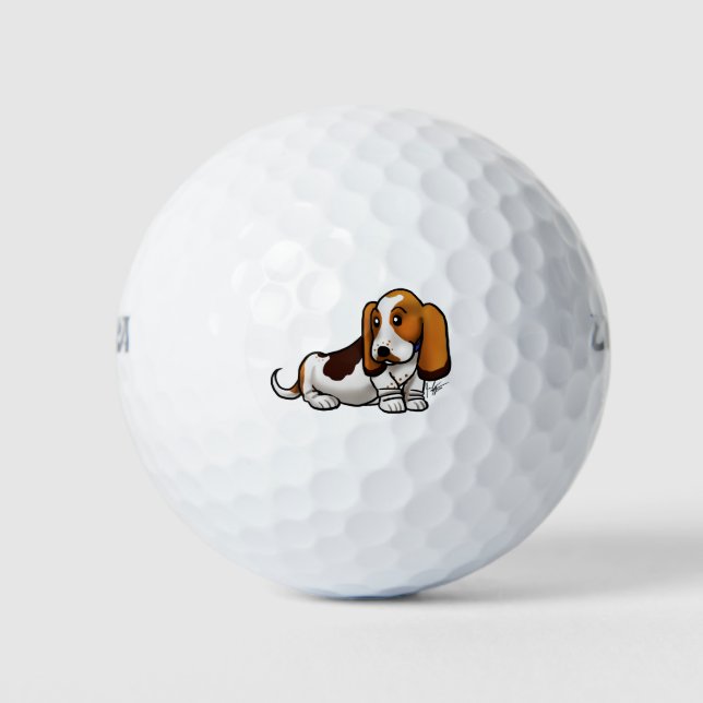 Hund - Basset Hound Golfball (Vorderseite)