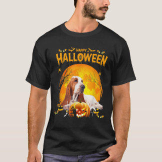 Hund Basset Hound Happy Halloween Basset Hund Hund T-Shirt