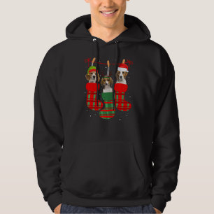 Hund Beagle Weihnachtssocken Xmas Pajama Pet Welpe Hoodie