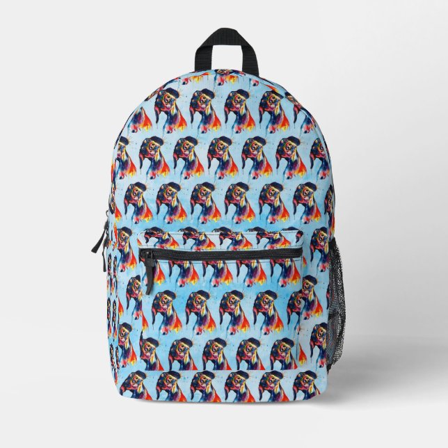 Hund Bedruckter Rucksack (Vorderseite)