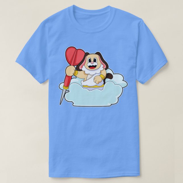 Hund bei Darts mit Kunst 2 T-Shirt (Design vorne)