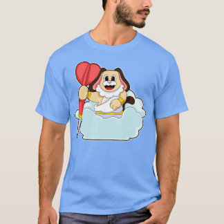 Hund bei Darts mit Kunst 2 T-Shirt