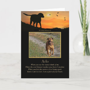 Hund Beileid Custom Foto Spirituelles Gedicht Karte