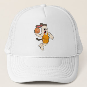 Hund beim Basketball-Sport Truckerkappe