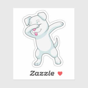 Hund beim Hip Hop Tanz Dab Aufkleber