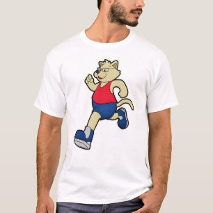 Hund beim Laufen mit Brille T-Shirt