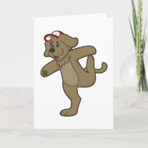 Hund beim Yoga-Fitness Karte