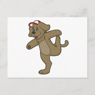 Hund beim Yoga Fitness Postkarte