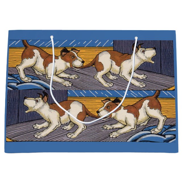 Hund beißt Hund. Große Geschenktüte (Vorderseite)
