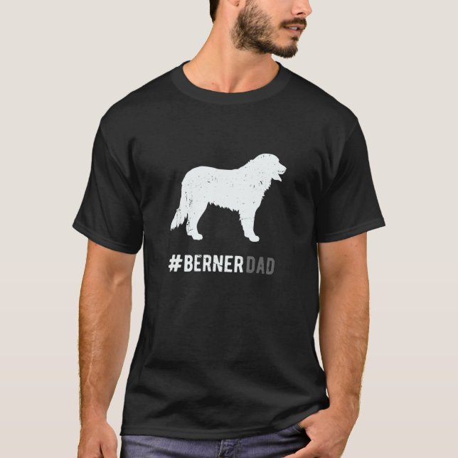 Hund Berner Vater für Männer Berner Hund T-Shirt (Vorderseite)
