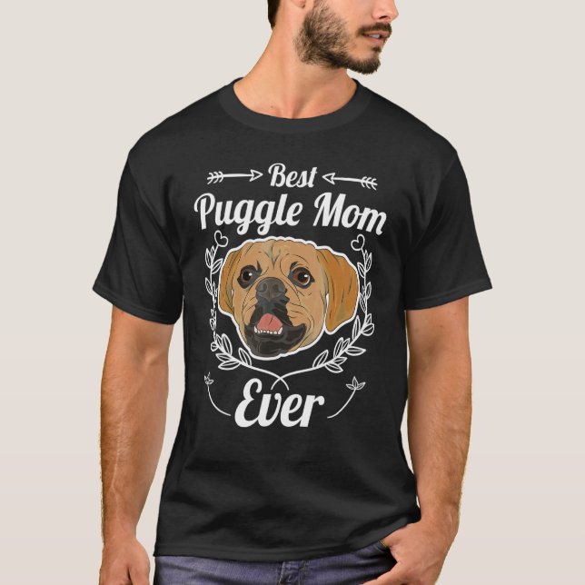 Hund beste Puggle-Mutter jemals süßes Tier Hundera T-Shirt (Vorderseite)