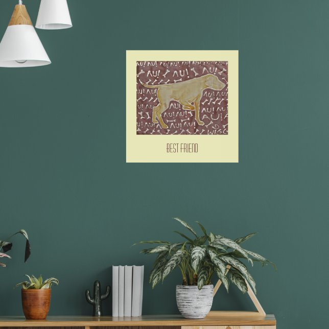 Hund 'bester Freund' Poster (Wohnzimmer 1)