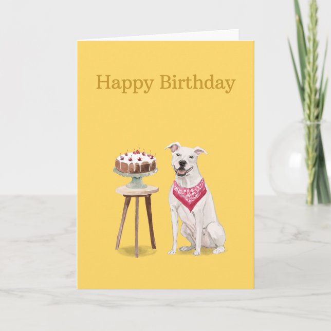 Hund Birthday Card, American Staffordshire Terrier Karte (Vorderseite)