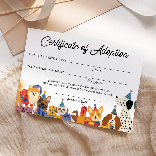 Hund Birthday Lasse Pawty Puppy Adoption Certifica (Von Creator hochgeladen)