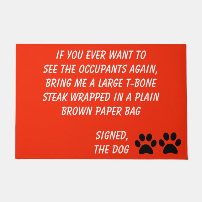 Hund Blackmail Burnt Orange Doormat Fußmatte (Vorderseite)