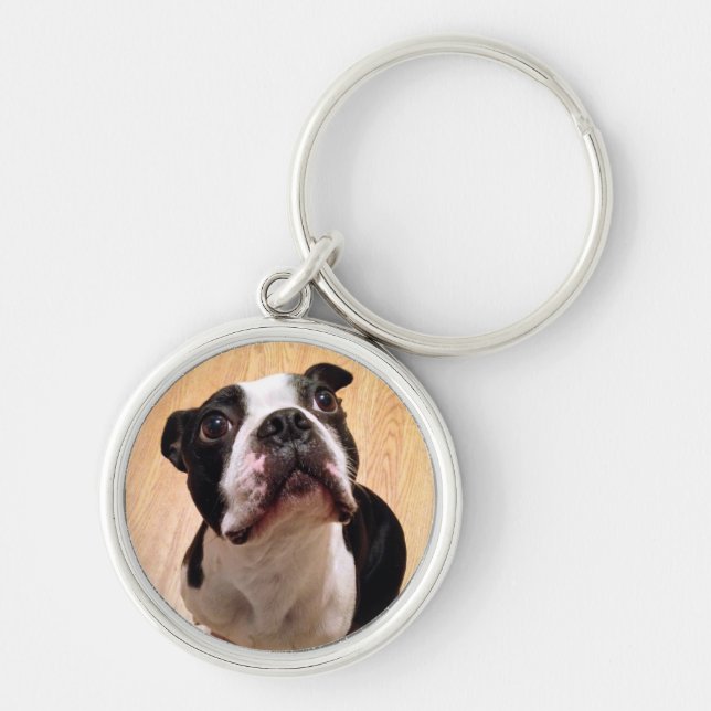 Hund Bostons Terrier Schlüsselanhänger (Vorne)