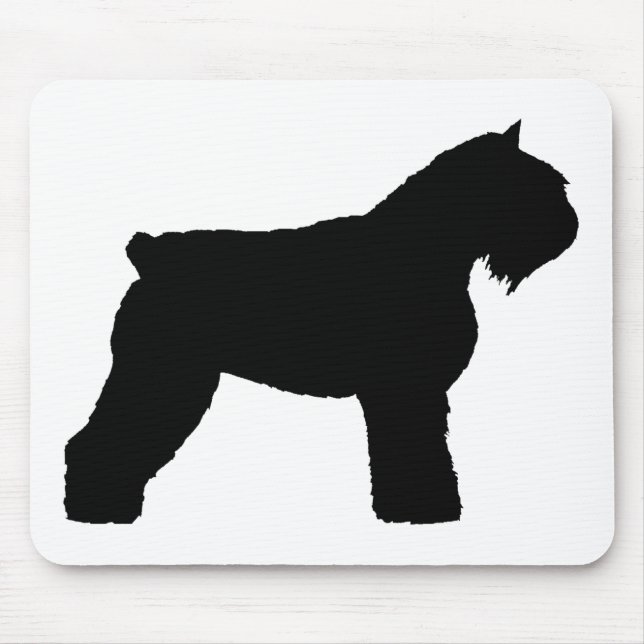 Hund Bouvier DES Flandres (im Schwarzen) Mousepad (Vorne)