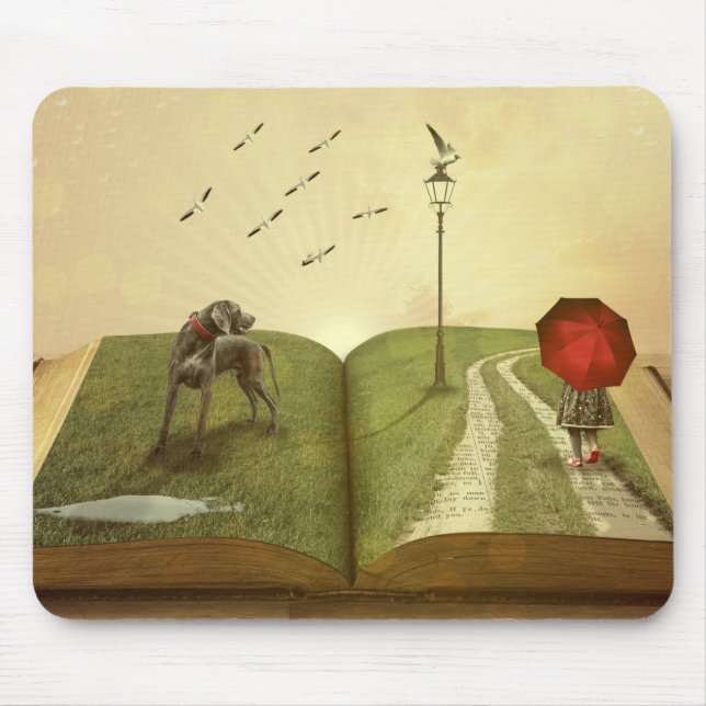 Hund & Buch Mousepad (Vorne)