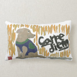 Hund, Carpe Diem, lateinische Phrase Lendenkissen