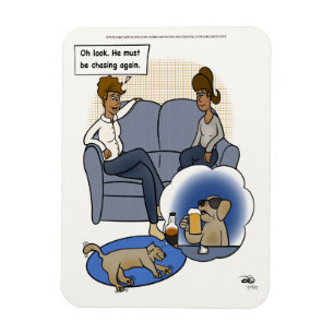Hund Chasing Dream Magnet