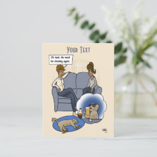 Hund Chasing Dream Postkarte