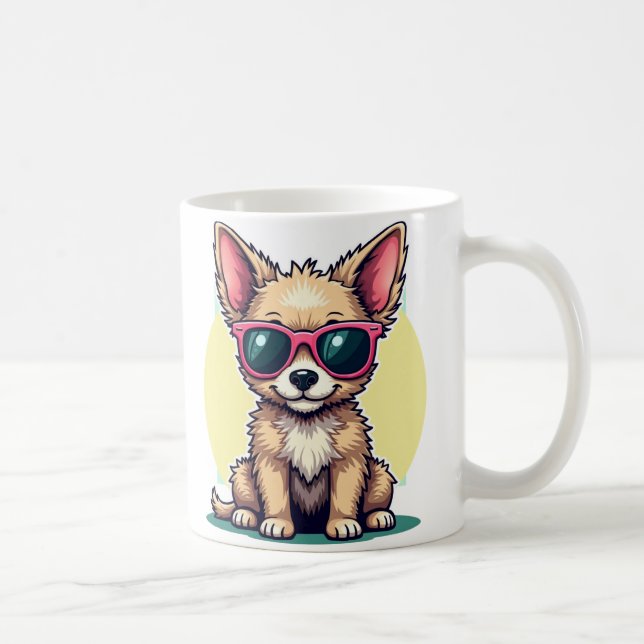 Hund Cool Kaffeetasse (Rechts)