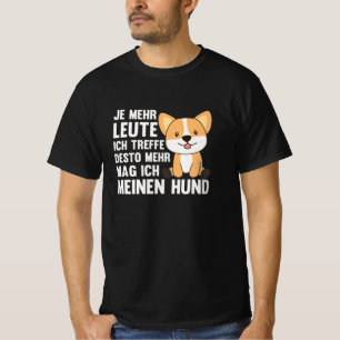 Hund Corgi mag keine Leute, Niedliche Hunde T-Shirt