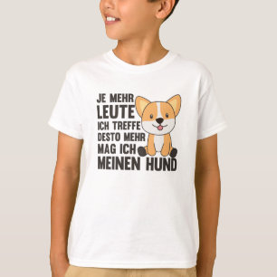 Hund Corgi mag keine Leute, Niedliche Hunde T-Shirt
