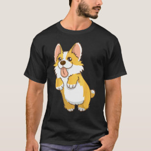 Hund Corgi Zunge Raus Süßer Hund Süßer Corgi T-Shirt