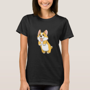 Hund Corgi Zunge Raus Tier T-Shirt